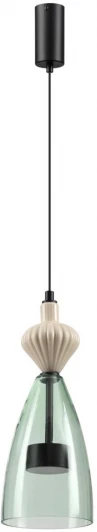 5046/12LC Подвесной светильник каскадный Odeon Light Palleta 5046/12LC черный/зеленый/металл/стекло/керамика LED 12W 4000К 1400Лм (220V, на проводе)