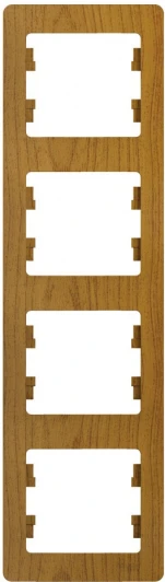 GSL000508 Рамка на 4 поста (дуб) Systeme Electric Glossa GSL000508