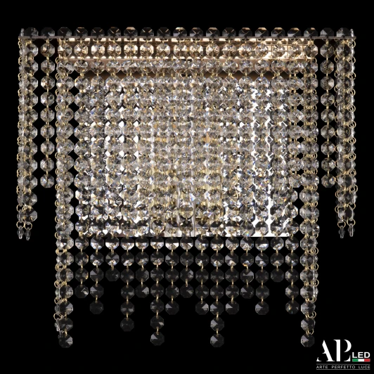SH500.B3.35-32.B.Gd.E14 Бра хрустальное APL LED Sicilia SH500.B3.35-32.B.Gd.E14