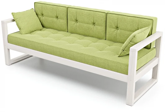 19211 Диван Arsko Астер Б беленый дуб зеленая рогожка