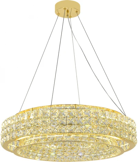 V000099L Подвесной светильник (12044/B/1P Gold) Indigo Valore V000099L (LED, 220V, хрусталь, на тросе, круглые)