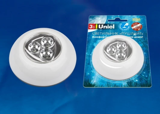 DTL-360 Круг/White/3LED/3АAA Ночник Uniel DTL-360 Круг/White/3LED/3АAA