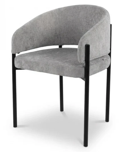 461MC06214 Стул НИКОЛЬ цвет REEF 08 Светло-серый, ткань/ черный каркас M-City 64777