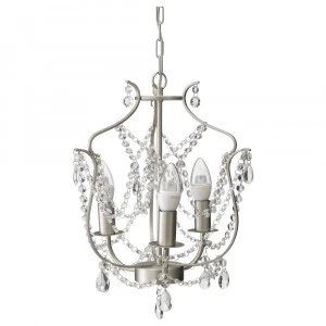 903.609.17 КРИСТАЛЛЕР Канделябр, 3-рожковый, серебристый, стекло