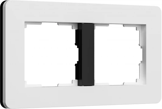 W0023068 Рамка на 2 поста (белый/черный, soft-touch) Werkel W0023068 (a067989)