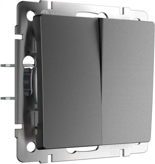 W1123064 Перекрестный выключатель двухклавишный (графит матовый) Werkel W1123064 (a064032)