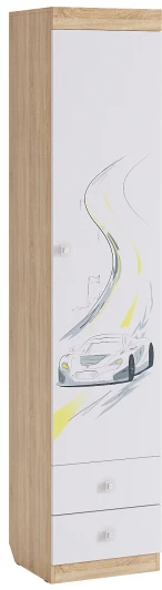 MKF-02.1623 Форсаж Шкаф комбинированный (с ящ. 1-створчатый), цвет дуб сонома/белый Mebelson (арт.MKF-02.1623)