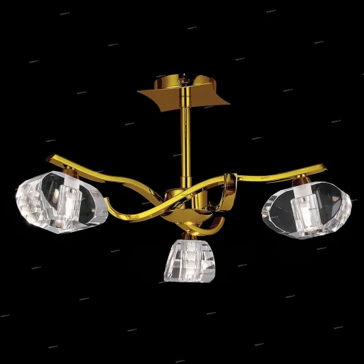 0418 gold Люстра потолочная Mantra Alfa, 3 плафона, золото, прозрачный