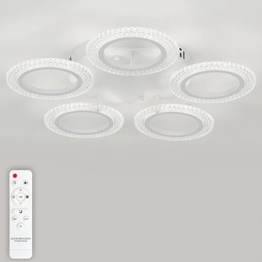 LED LAMPS 81122/5C Потолочная люстра Natali Kovaltseva Simply LED LAMPS 81122/5C с пультом ДУ 80W, белый, LED