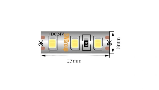SWG2120-24-9.6-NW-65-M Светодиодная лента 2835, 120 LED/м, 9,6 Вт/м, 24В, IP65 SWG SWG2120 SWG2120-24-9.6-NW-65-M