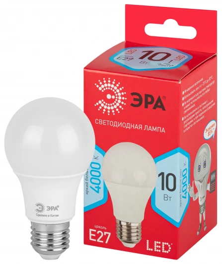 LED A60-10W-840-E27 R Лампочка светодиодная E27 10W ЭРА LED A60-10W-840-E27 R