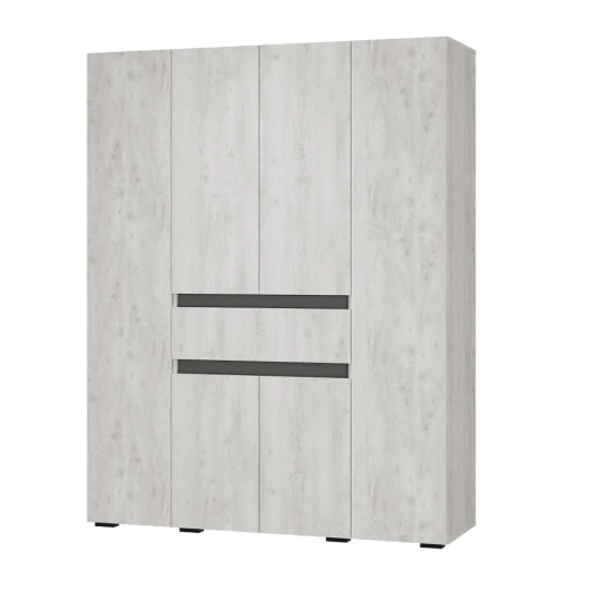 00-00164666 Шкаф БТС 4-х створчатый Мрия ШК-13, Бетон пайн светлый, Графит