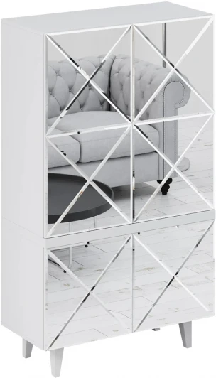 331015 Шкаф Kristal ОГОГО (арт.331015), (ЛДСП/Зеркальный)