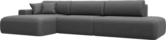 127761L Диван угловой Лига-036 НПБ Модерн Лонг левый угол Лига Диванов (Замша) арт.127761L