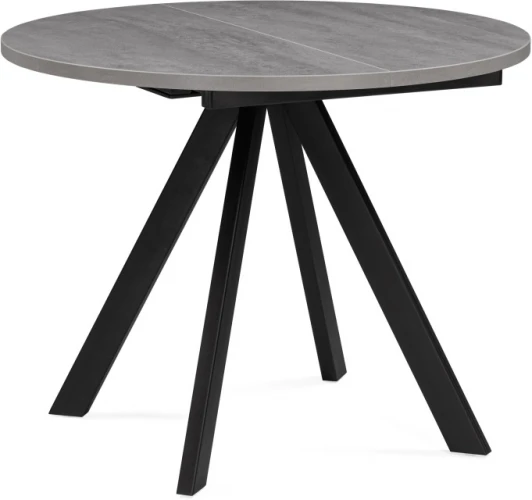 533167 Деревянный стол Notta Трейси 90(120)х90х75 бетон / черный 533167