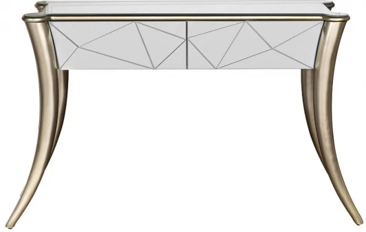 KFC665 Консольный стол Garda Decor KFC665 (Золото/Белый,Прозрачный)