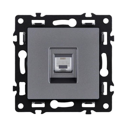 AS-019GY Розетка телефонная RJ11 серый Kollinger Asthetik AS-019GY