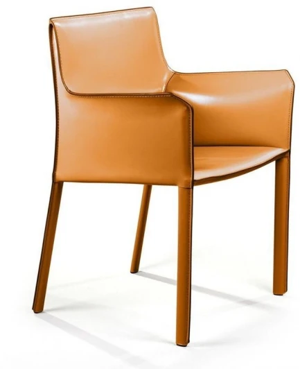 2001000001231 Стул с подлокотниками Barrie, кожа camel Top Concept BARRIE 2001000001231