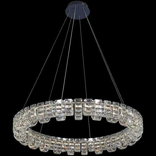 33051-0.4-800 CR Подвесная люстра светодиодная с регулировкой цветовой температуры Reluce 33051-0.4-800 CR (220V, хрусталь, на тросе)