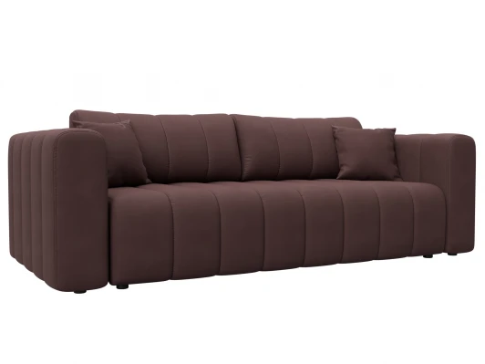 130281 Диван прямой Лига-062 НПБ (ДСП,Фанера,ХДФ/Пластик/Замша/Бордовый) Лига Диванов 130281