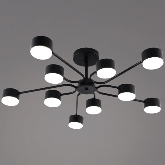 03708-0.3-10 BK GX53 Потолочная люстра на штанге Reluce 03708-0.3-10 BK GX53