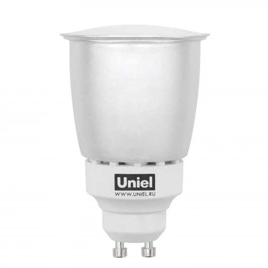 ESL-JCDR FR-13/4000/GU10 картон Лампочка энергосберегающая конус серая GU10 13W 4000K Uniel ESL-JCDR FR-13/4000/GU10