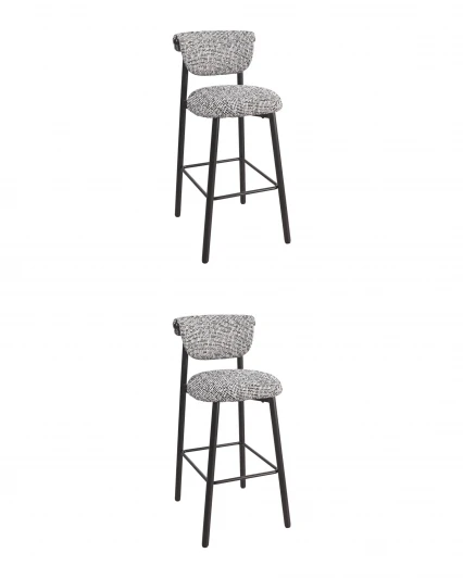 УТ000043057 Стул барный Брэнан черно-белый 2 шт. Stool Group УТ000043057