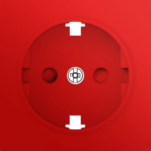 DE22060 Накладка красная для розетки Schuko (чистое питание) со шторками 16A 250 В~ Donel A07 DE22060