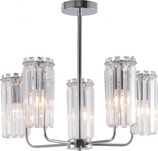 1063-305 Потолочная люстра на штанге Rivoli Ifa 1063-305 5хЕ14 40 Вт хрусталь