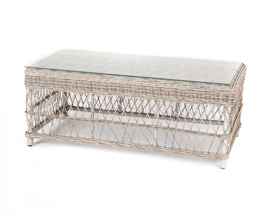 YH-S4840W beige Стол журнальный из искусственного ротанга, цвет бежевый 4SIS Гранд Латте YH-S4840W beige