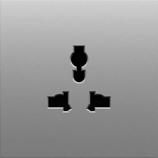 DS11659 Накладка для розетки мультистандарт, со шторками 16A 250 В~, серый графит Donel S08 DS11659