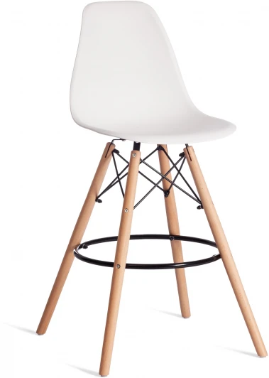 24550 Стул барный Cindy Bar Chair (mod. 80-1) / 2 шт. в упаковке (Бук,Металл,Пластик/Белый,Серый) Tetchair арт.24550