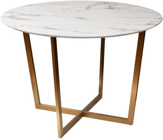 33FS-DT3022-BBS Стол обеденный круглый Pearl White d110*76см Garda Decor арт.33FS-DT3022-BBS