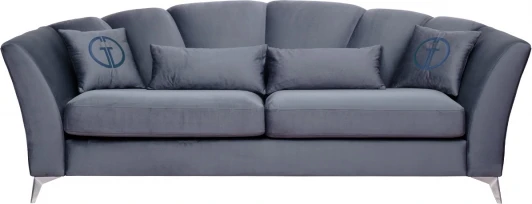ANNETTE-3-2K-Colt1006 Диван Annette трехместный без мех,велюр сапфир Colt1006/хром 250*100*95 Garda Decor арт.ANNETTE-3-2K-Colt1006