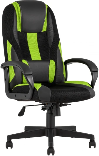 УТ000034844 Кресло игровое TopChairs ST-CYBER 9 черный/зеленый УТ000034844