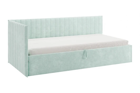 170631.2764 Кровать с подъемным механизмом Твикс (Тахта) 90х200 см Mebelson (ДСП,Велюр/Зеленый) арт.170631,2764