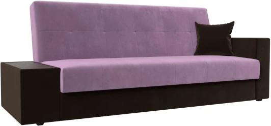 118509L Диван-книжка Лига-020 стол слева (Сиреневый,Коричневый/Микровельвет) Лига Диванов арт.118509L