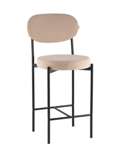 УТ000042858 Стул Бриф Original N полубарный велюр бежевый Stool Group УТ000042858
