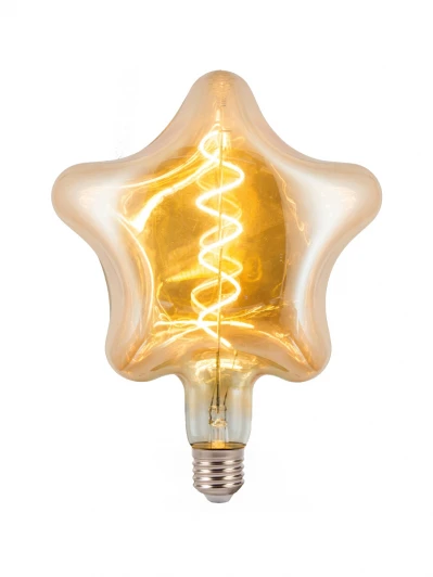 HL-2259 Лампочка светодиодная филаментная прозрачная/бежевая звезда E27 6W Hiper HL-2259