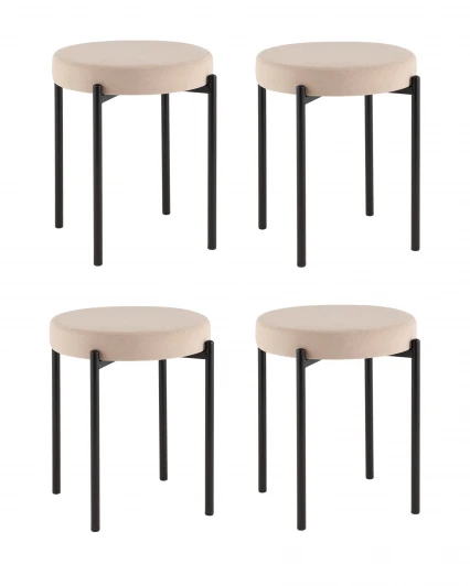УТ000042656 Табурет Бриф Original велюр бежевый 4 шт. Stool Group УТ000042656
