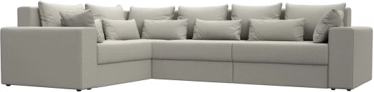 122905L Диван угловой Майами Long левый угол (Бежевый/Рогожка) Лига Диванов арт.122905L