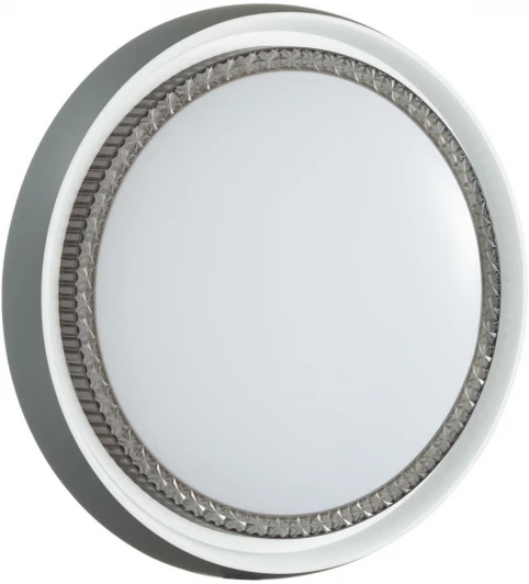 7644/DL Настенно-потолочный светильник Sonex Rahig 7644/DL пластик/белый/серый LED 48Вт 4000К D425 IP43