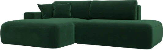 121410L Диван угловой Лига-036 НПБ Модерн левый угол (Зеленый/Велюр) Лига Диванов арт.121410L