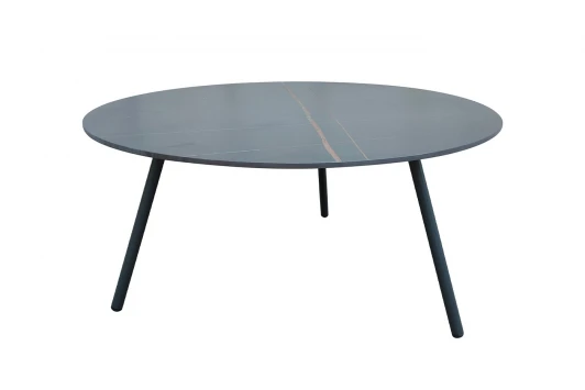 129KN-01450 129KN-01450 Стол кофейный "EMBRACE" уличный черный d100*38см Garda Decor