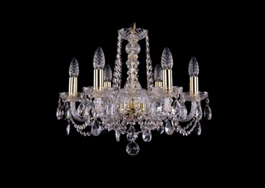 1402/6/160 G Подвесная люстра Bohemia 1402 1402/6/160/G (220V, хрусталь, на цепи, подсвечник, свеча)