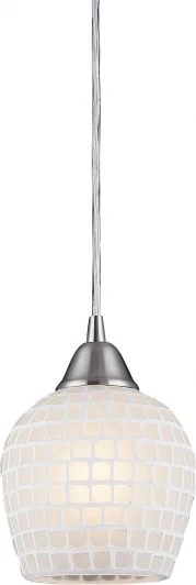 528-1WHT satin nickel / white mosaic Подвесной светильник N-Light 528 528-1WHT satin nickel / white mosaic
