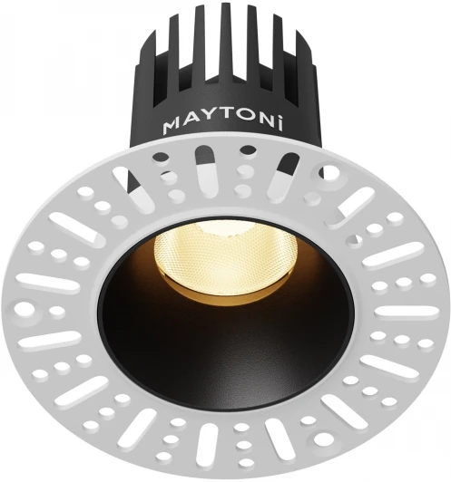 DL119-10W-2.7K-TRS-B Встраиваемый светильник под гипсокартон Maytoni Dip DL119-10W-2.7K-TRS-B (LED, 220V, круглые)
