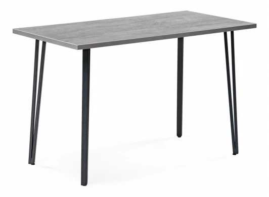 506939 Стол деревянный Денвер Лофт 120 25 мм бетон / черный матовый 506939 Woodville