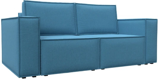 121892 Диван прямой Куба мини (Голубой/Рогожка) Лига Диванов арт.121892
