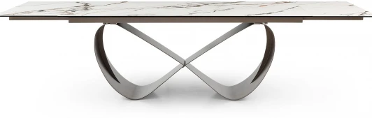 DT9305CIwhite/gold Стол ESF DT9305CI (200-300) белый керамика KL-188/золотая пудра/Керамика,Металл